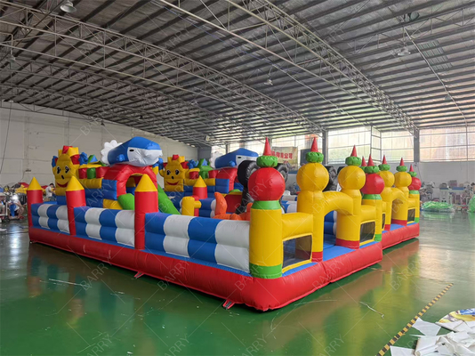 Parque temático inflable personalizado para patios de recreo comerciales Certificado EN71