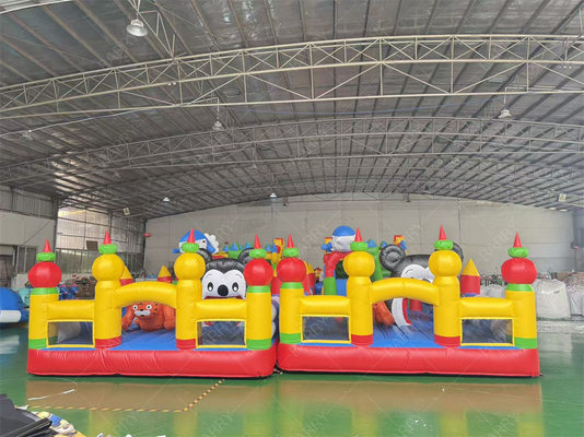 Parque temático inflable personalizado para patios de recreo comerciales Certificado EN71