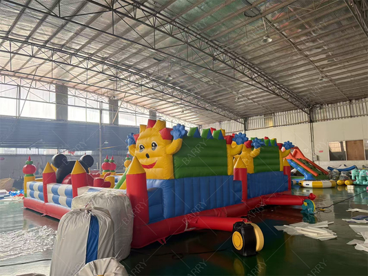 Parque temático inflable personalizado para patios de recreo comerciales Certificado EN71