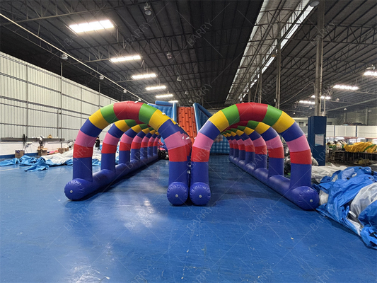 Túneles inflables de rociado de agua de 32.8 pies para eventos de verano