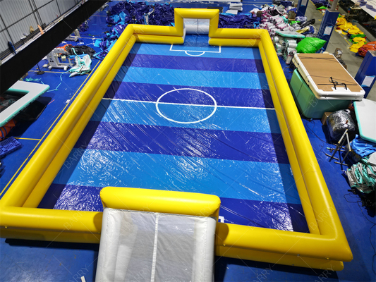 Campo de fútbol inflable 20x10m Tarpaulin de PVC con soplador de aire