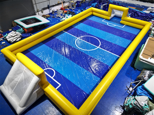 Campo de fútbol inflable 20x10m Tarpaulin de PVC con soplador de aire