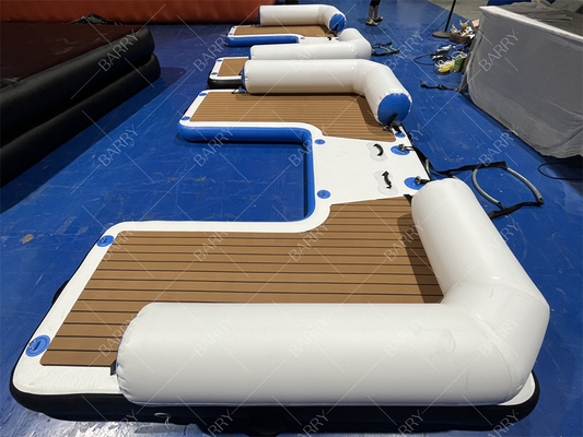 Muelle flotante inflable personalizable para navegación y yoga
