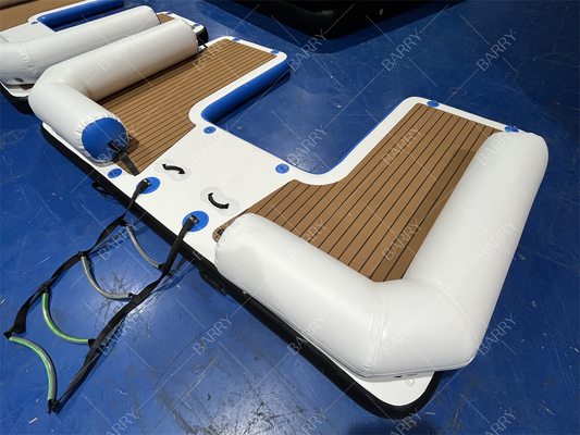 Muelle flotante inflable personalizable para navegación y yoga