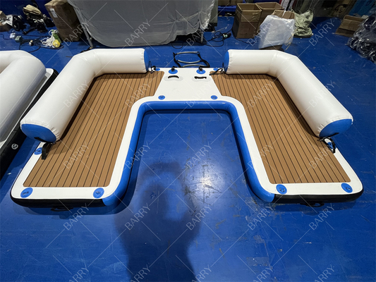 Muelle flotante inflable personalizable para navegación y yoga