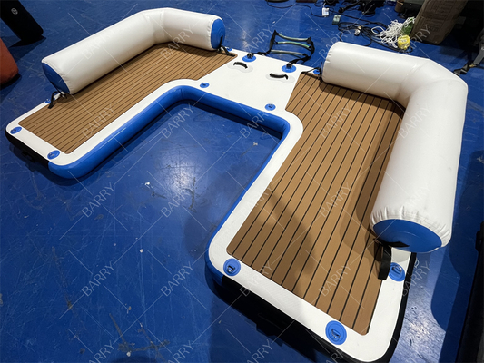 Muelle flotante inflable personalizable para navegación y yoga