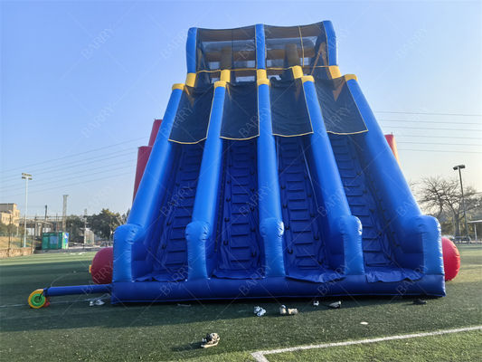Tobogán acuático inflable gigante personalizado rojo de 65x18x15m para adultos, de grado comercial