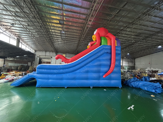 Sea World tema pulpo tobogán de piscina inflable, tobogán inflable para la piscina jardín trasero parque acuático