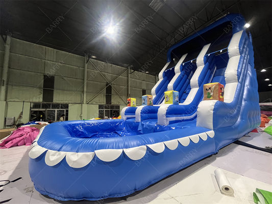 Parque de diversiones Jardín al aire libre Niño grande toboganes de agua dobles inflables para adolescentes Jardín trasero