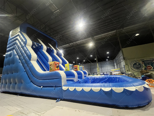 Parque de diversiones Jardín al aire libre Niño grande toboganes de agua dobles inflables para adolescentes Jardín trasero