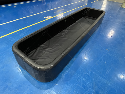 Piscina Inflable Rectangular Negra con Tecnología de Puntada Caída, Múltiples Cámaras de Aire, para Exteriores, Personalizable