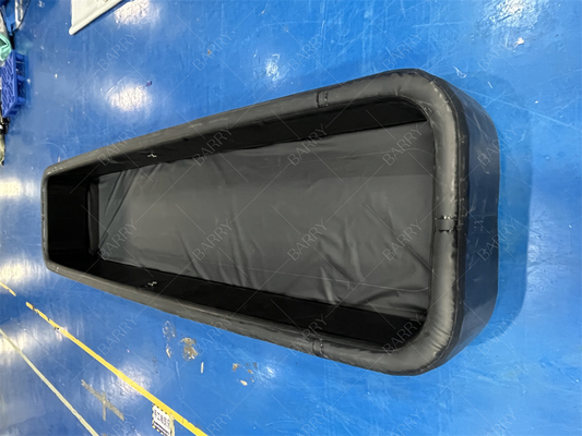 Piscina Inflable Rectangular Negra con Tecnología de Puntada Caída, Múltiples Cámaras de Aire, para Exteriores, Personalizable