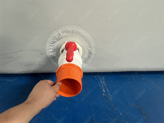 Tela de punto de caída en caliente de seguridad, material nuevo, inflable, hecho a medida, gris, piscina de bolas inflable para niños