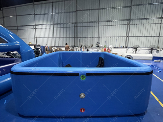 Bañera de Hielo Azul Oscuro Personalizada de PVC Drop Stitch Piscina Inflable con Tapa para Niños