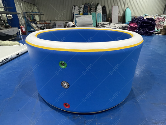Piscina familiar redonda de trabajo pesado al aire libre Dwf Drop Stitch Piscina de hielo inflable Baño de verano Esencial Piscina de patio trasero