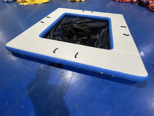 Piscina inflable para yate marino anti-medusas, tienda flotante en isla oceánica, piscina inflable marina con red