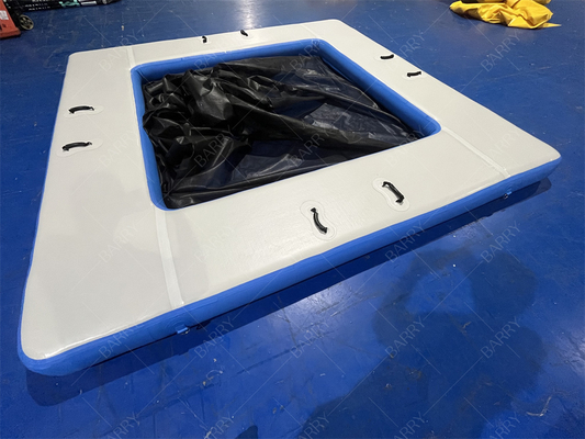 Piscina inflable para yate marino anti-medusas, tienda flotante en isla oceánica, piscina inflable marina con red