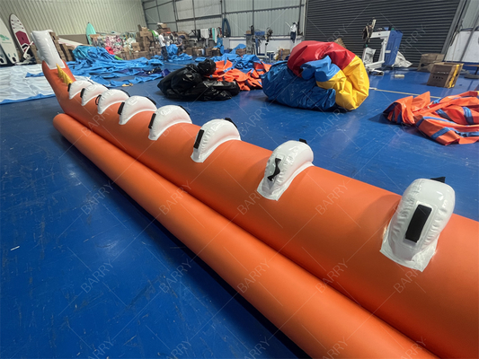 Juego de juguetes acuáticos forma de dragón marino tubo único 12 personas barco de plátano inflable barco volador