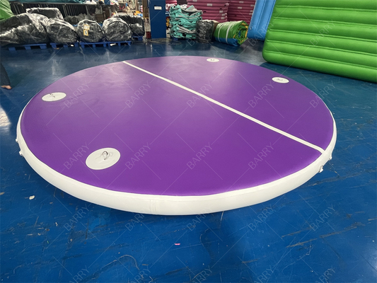 Tubo redondo de PVC con costura caída, morado, muelle inflable, juguetes acuáticos para piscinas y lagos