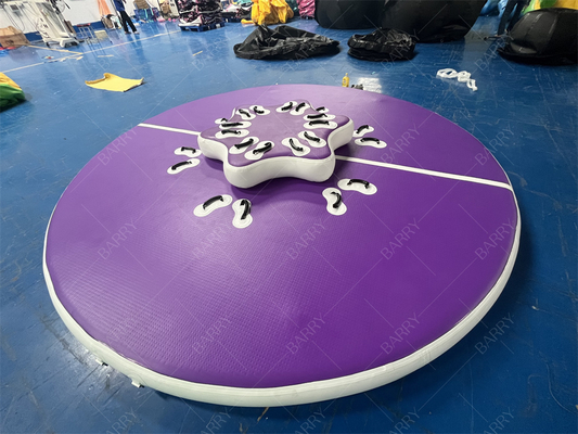 Tubo redondo de PVC con costura caída, morado, muelle inflable, juguetes acuáticos para piscinas y lagos