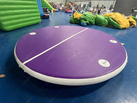 Tubo redondo de PVC con costura caída, morado, muelle inflable, juguetes acuáticos para piscinas y lagos