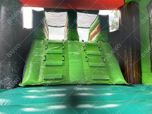 Tobogán acuático inflable combinado con dinosaurio T-Rex, casa de rebote inflable, castillo hinchable