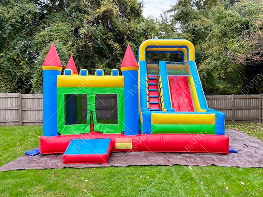 Castillo Hinchable Combinado de Lona de PVC con Tema Personalizado, Tobogán y Castillo Hinchable para Niños