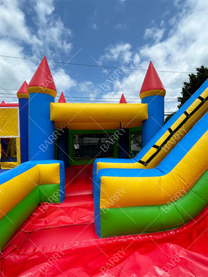 Castillo Hinchable Combinado de Lona de PVC con Tema Personalizado, Tobogán y Castillo Hinchable para Niños