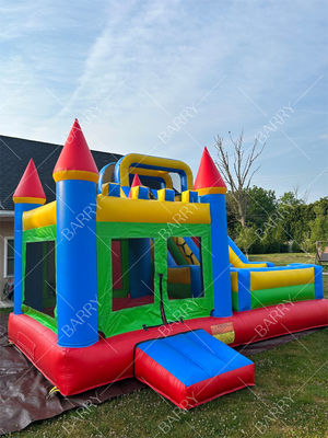 Castillo Hinchable Combinado de Lona de PVC con Tema Personalizado, Tobogán y Castillo Hinchable para Niños
