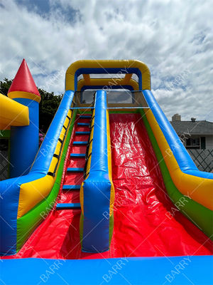 Castillo Hinchable Combinado de Lona de PVC con Tema Personalizado, Tobogán y Castillo Hinchable para Niños