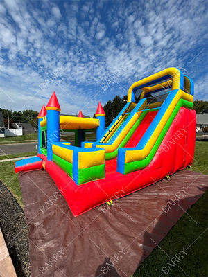 Castillo Hinchable Combinado de Lona de PVC con Tema Personalizado, Tobogán y Castillo Hinchable para Niños