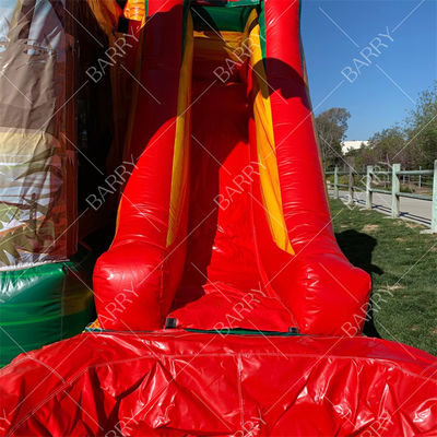 Casa inflable de dinosaurio para niños con tobogán Castillos hinchables Dino Tobogán con soplador