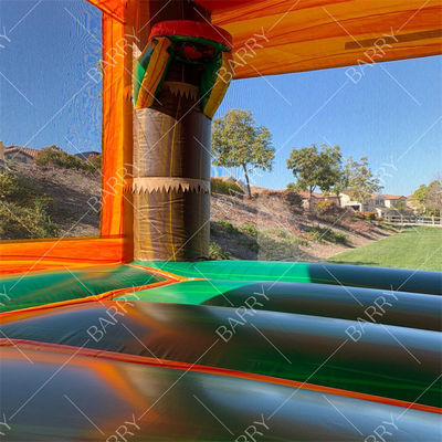 Casa inflable de dinosaurio para niños con tobogán Castillos hinchables Dino Tobogán con soplador