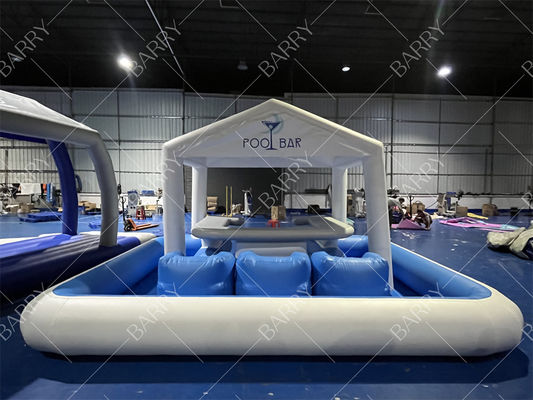Commercial Backyard Large Superior Platform Party Floating Water Sofa Swimming Pub Inflatable Pool bar for Adult