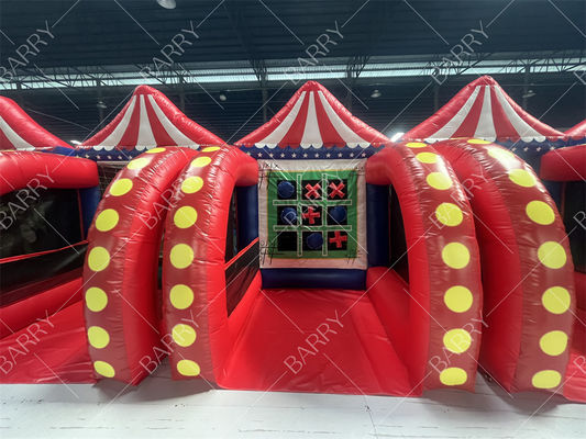 Juego de Carnaval Inflable Portátil 6 en 1 Incluye Aro de Baloncesto para Fiestas al Aire Libre y Alquileres de Eventos para Juego en Interiores