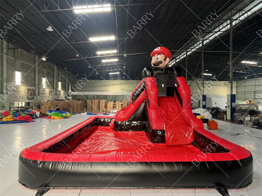 Tobogán acuático inflable con temática de Super Mario Bros. comercial en venta o alquiler para fiestas en oferta