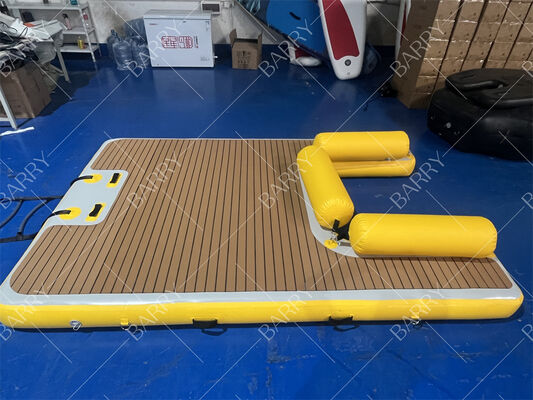 Muelle flotante inflable para motos acuáticas con material Drop Stitch, inflables personalizados para motos acuáticas y muelles para Seabob