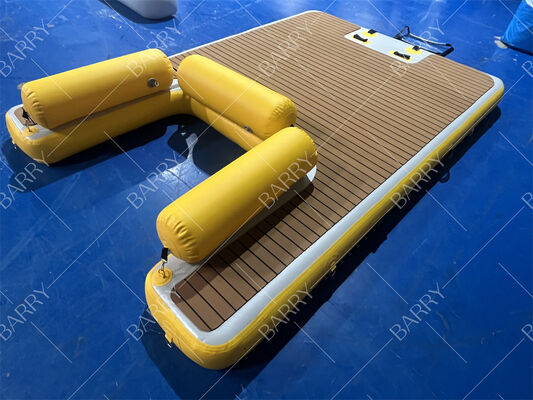 Muelle flotante inflable para motos acuáticas con material Drop Stitch, inflables personalizados para motos acuáticas y muelles para Seabob