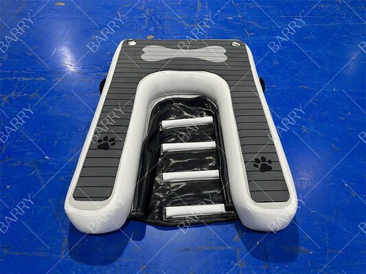 Plataforma de mascotas plegable para perros inflada Dock flotante de agua con Eva antideslizante