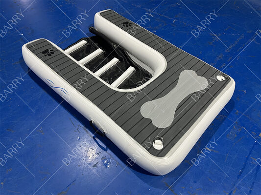 Plataforma de mascotas plegable para perros inflada Dock flotante de agua con Eva antideslizante