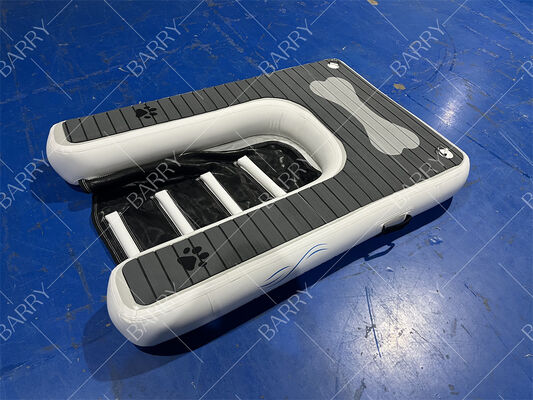 Plataforma de mascotas plegable para perros inflada Dock flotante de agua con Eva antideslizante