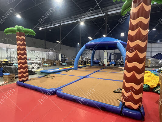 Plataformas Flotantes Inflables de Diseño Personalizado con Tienda para Aguas Oceánicas y Bananas Flotantes Acuáticas