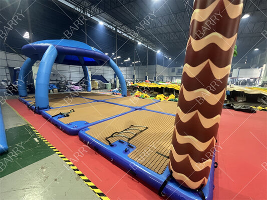 Plataformas Flotantes Inflables de Diseño Personalizado con Tienda para Aguas Oceánicas y Bananas Flotantes Acuáticas