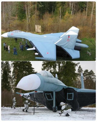 Dron de reconocimiento exterior, helicóptero militar, avión de combate inflable señuelo