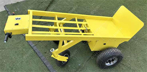 Carretilla elevadora eléctrica de 4 ruedas para trabajos pesados con cabrestante para levantar casas inflables