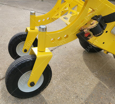 Carretilla elevadora eléctrica de 4 ruedas para trabajos pesados con cabrestante para levantar casas inflables