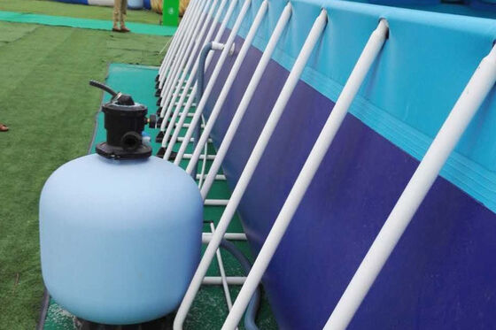 Piscina rectangular de acero modificada para requisitos particulares del marco metálico del PVC ultra para el parque del agua