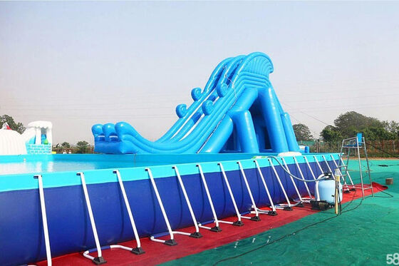 Piscina rectangular de acero modificada para requisitos particulares del marco metálico del PVC ultra para el parque del agua