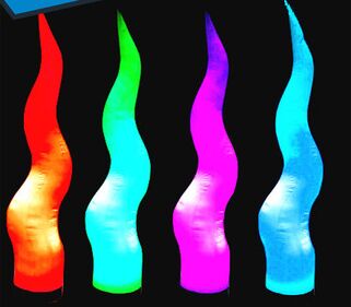 El tubo 8 del sexo llevó el color cambiante de la columna inflable de Lighing para la exhibición