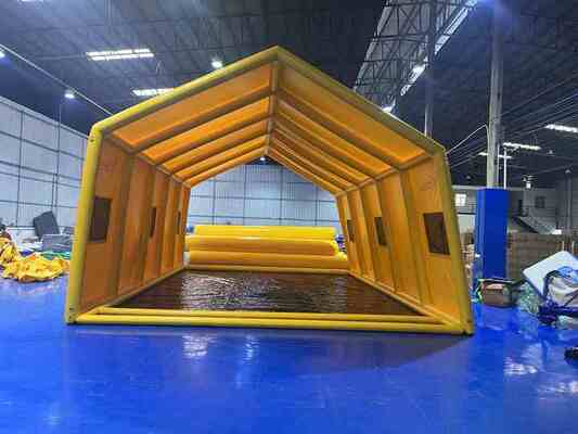 El piso de lavado móvil ecológico, el piso de lavado de automóviles, el colector de agua inflable.